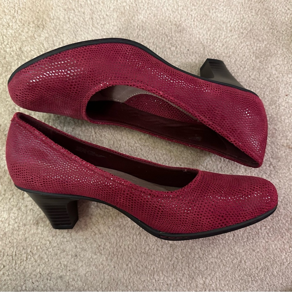 Sparkly Suede Slip On Dressy Ballet Pumps - 10 M